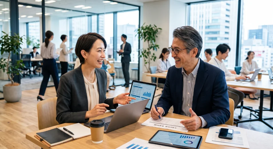 生成AIを学ぶ50代の社員